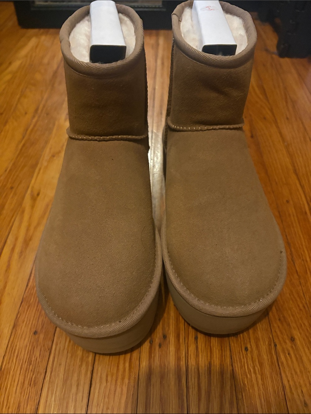 UGG women’s Short Suede Boots in Chestnut
